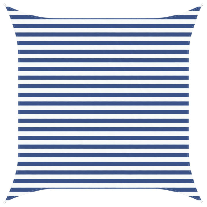 Solskygge sejl Blå og Hvid 3 x 3 m 100% polyester Oxford