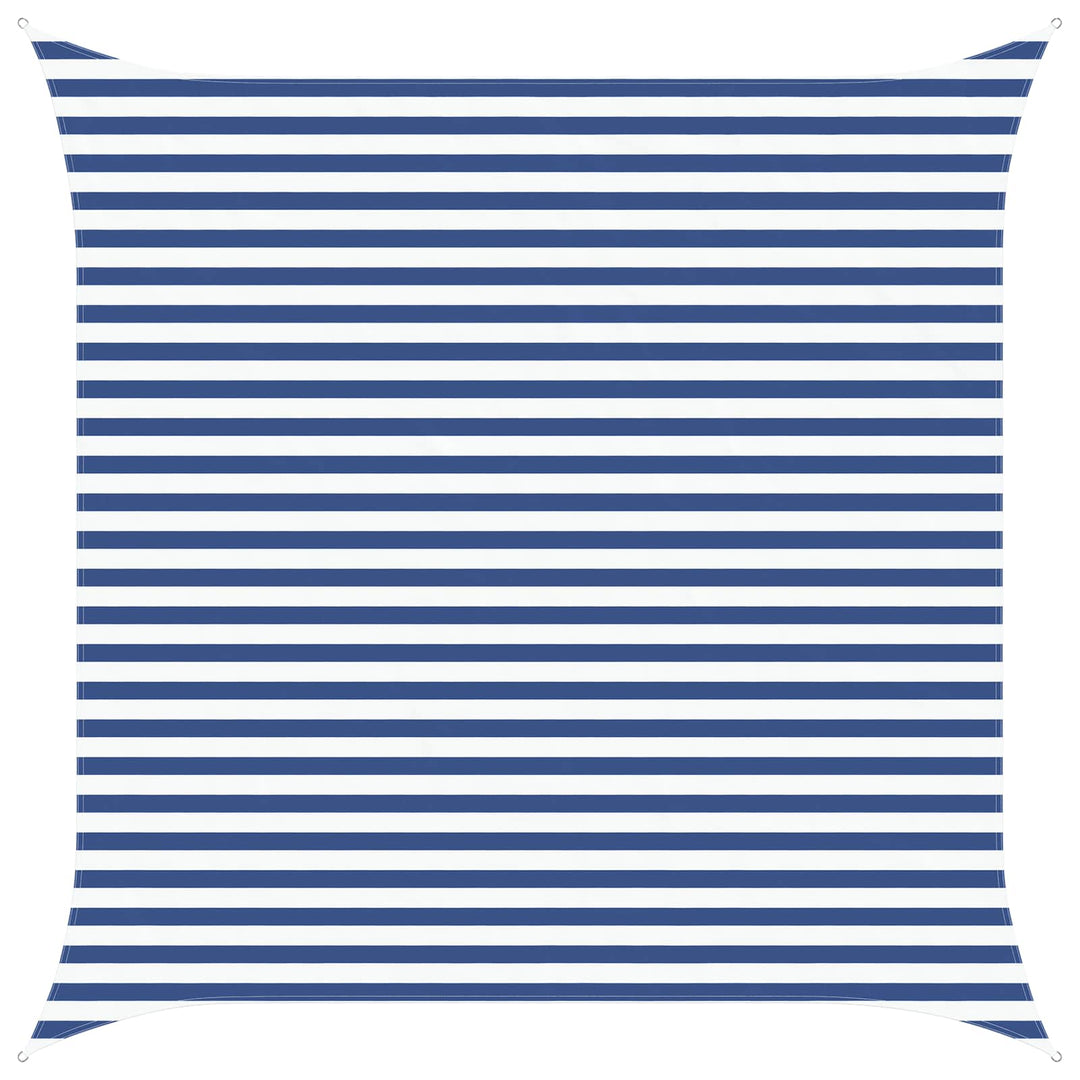 Solskygge sejl Blå og Hvid 3,6 x 3,6 m 100% polyester Oxford