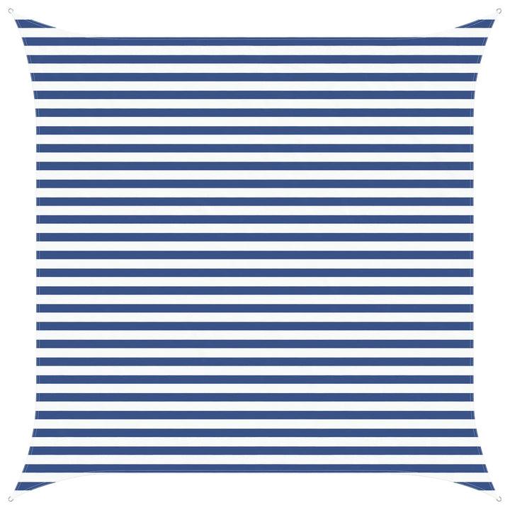 Solskygge sejl Blå og Hvid 3,6 x 3,6 m 100% polyester Oxford