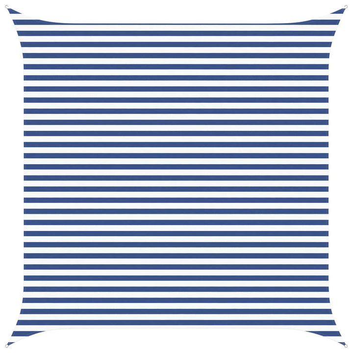 Solskygge sejl Blå og Hvid 4 x 4 m 100% polyester Oxford