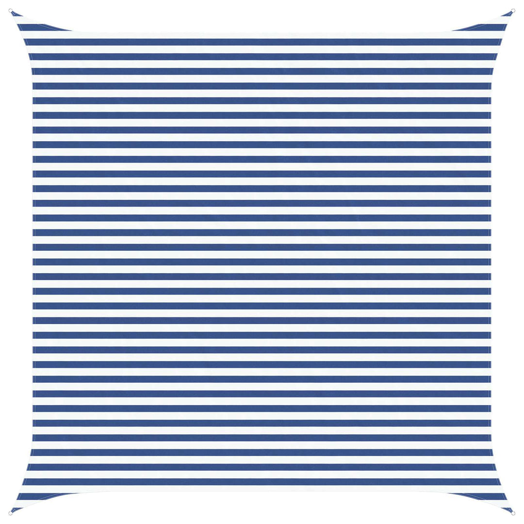 Solskygge sejl Blå og Hvid 4,5 x 4,5 m 100% polyester Oxford