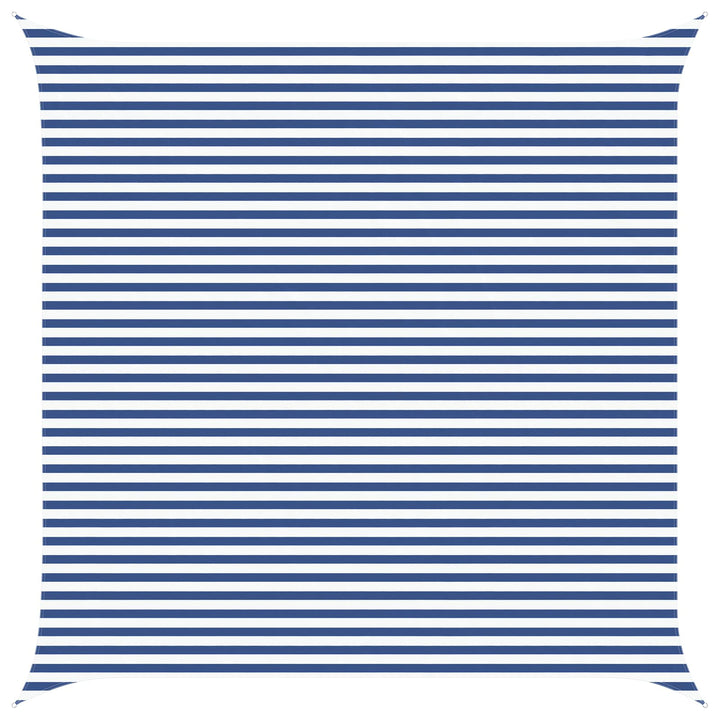 Solskygge sejl Blå og Hvid 5 x 5 m 100% polyester Oxford