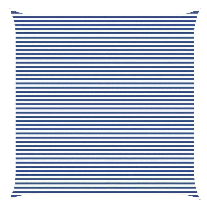Solskygge sejl Blå og Hvid 6 x 6 m 100% polyester Oxford