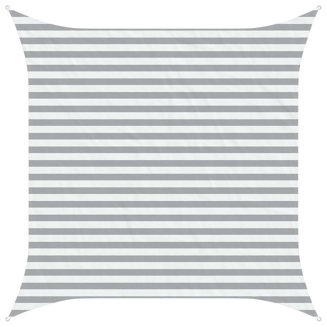 Solskygge sejl Lys Grå og Hvid 3 x 3 m 100% polyester Oxford