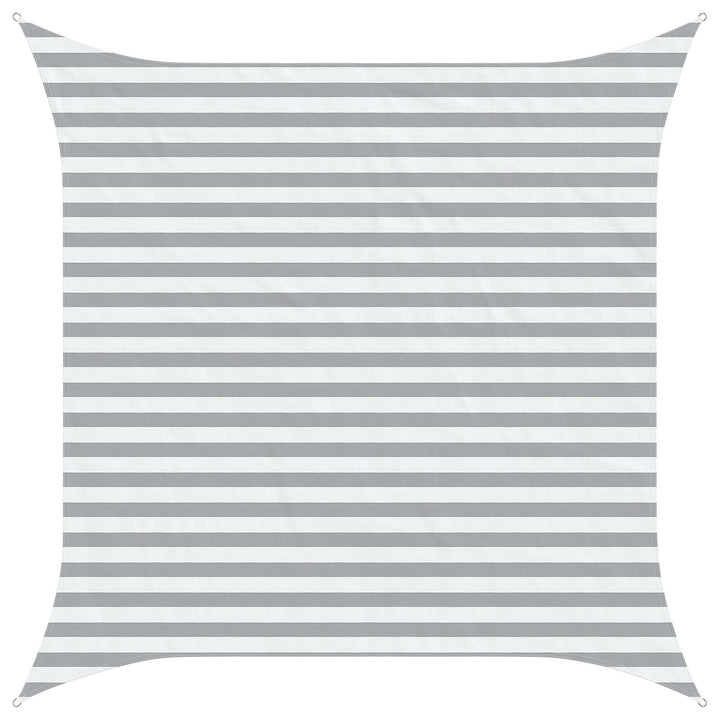 Solskygge sejl Lys Grå og Hvid 3 x 3 m 100% polyester Oxford