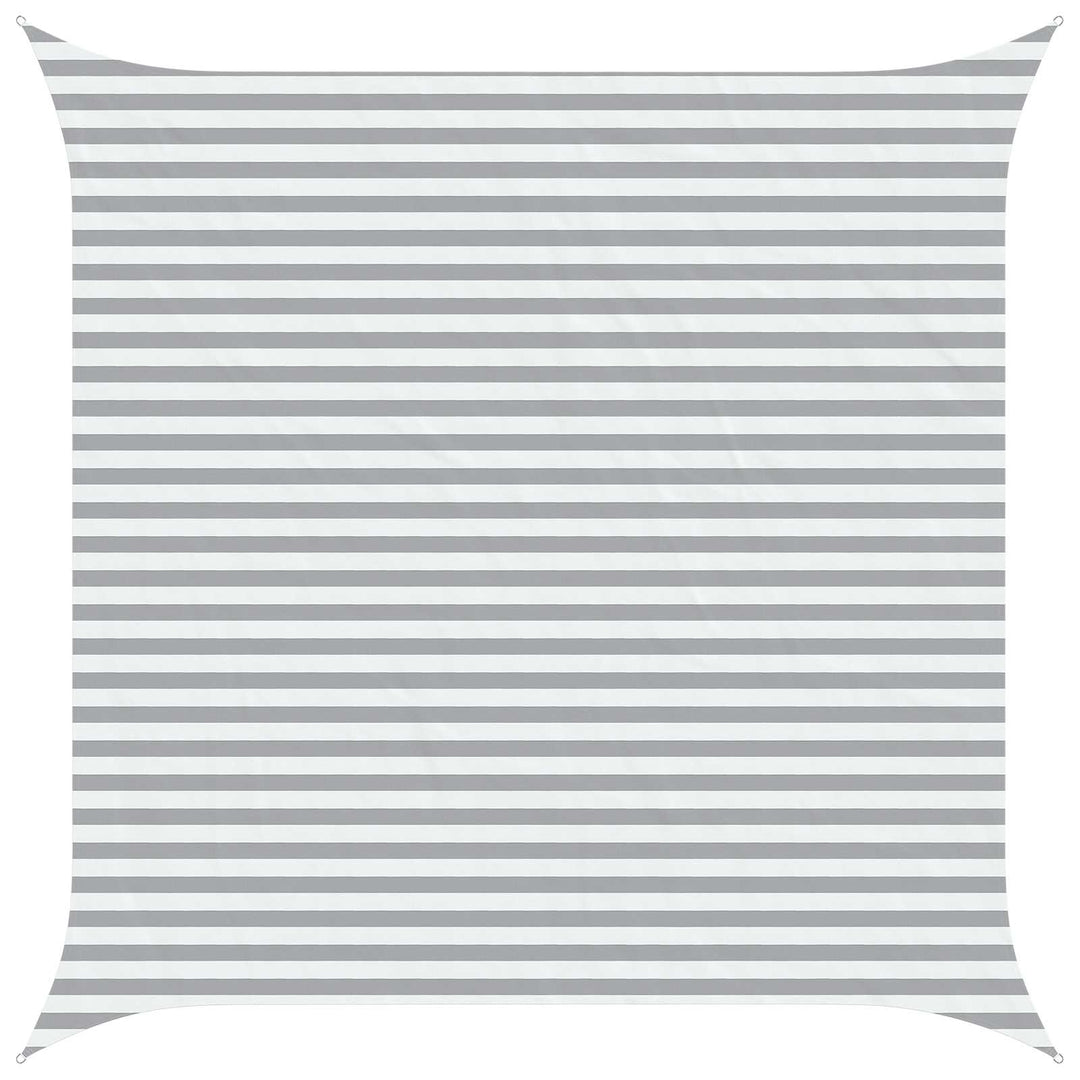 Solskygge sejl Lys Grå og Hvid 4 x 4 m 100% polyester Oxford