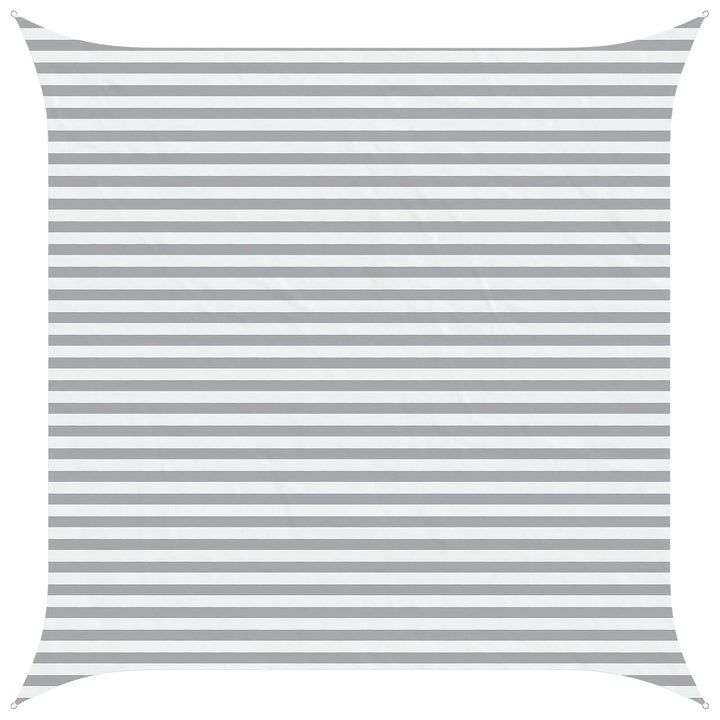 Solskygge sejl Lys Grå og Hvid 4 x 4 m 100% polyester Oxford