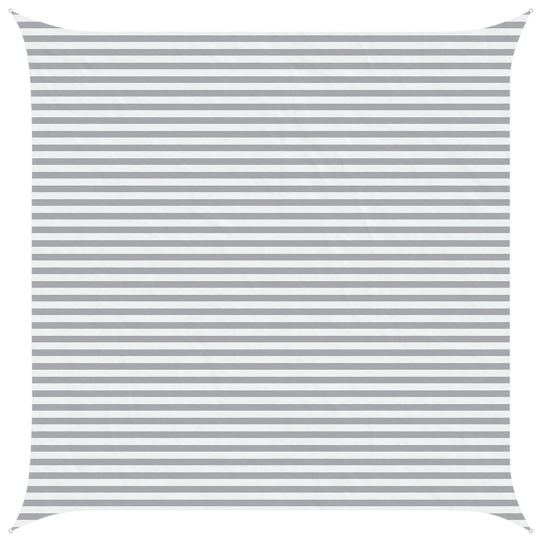 Solskygge sejl Lys Grå og Hvid 5 x 5 m 100% polyester Oxford
