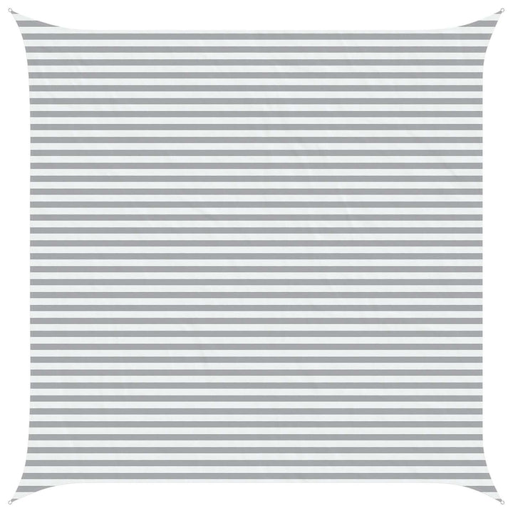Solskygge sejl Lys Grå og Hvid 5 x 5 m 100% polyester Oxford
