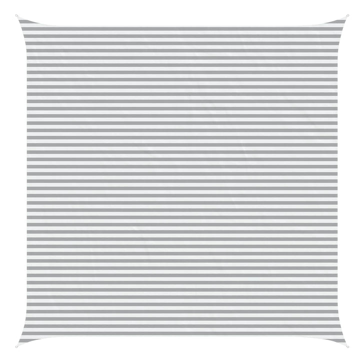 Solskygge sejl Lys Grå og Hvid 6 x 6 m 100% polyester Oxford