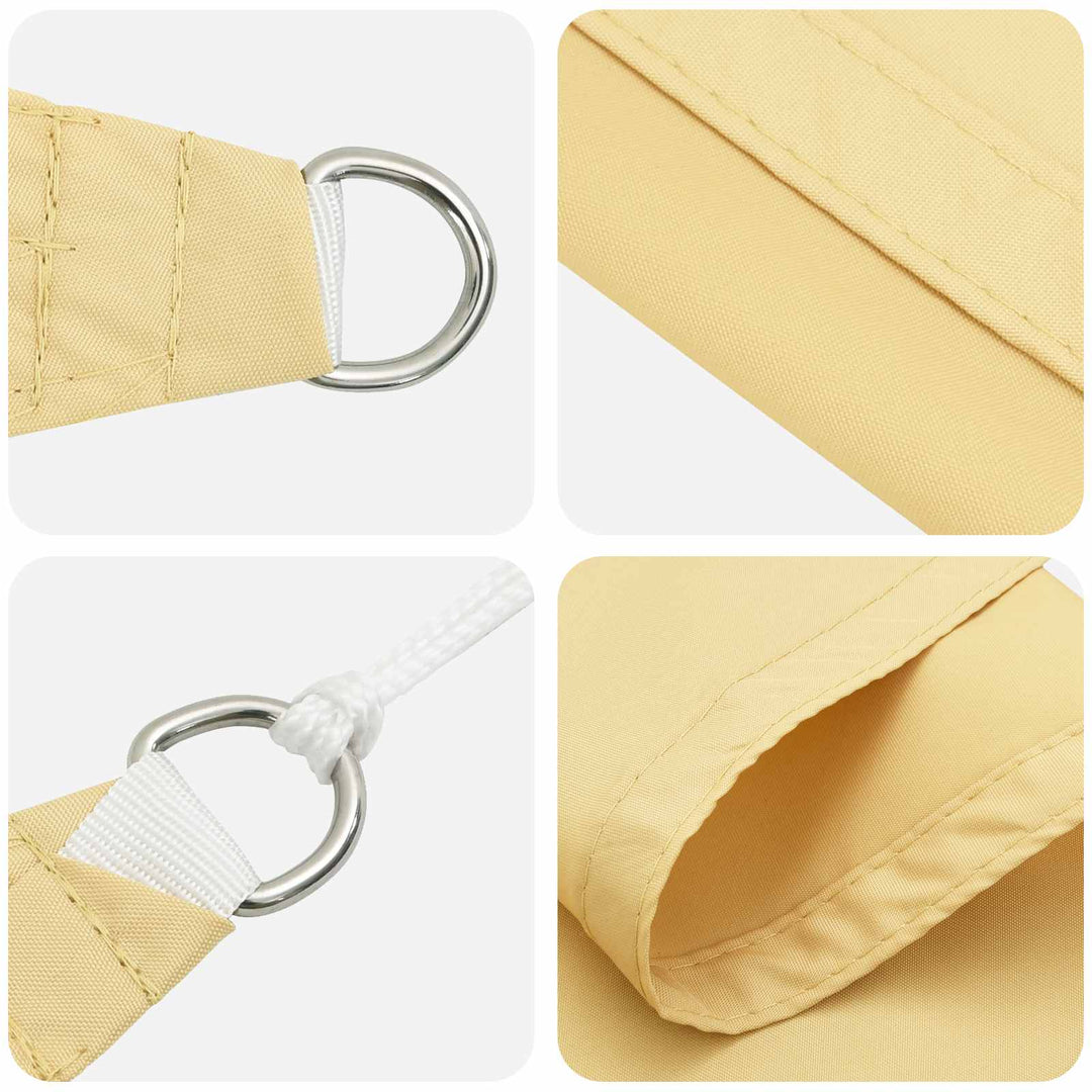Solskygge sejl Sandfarvet 6 x 2 m 100% polyester Oxford