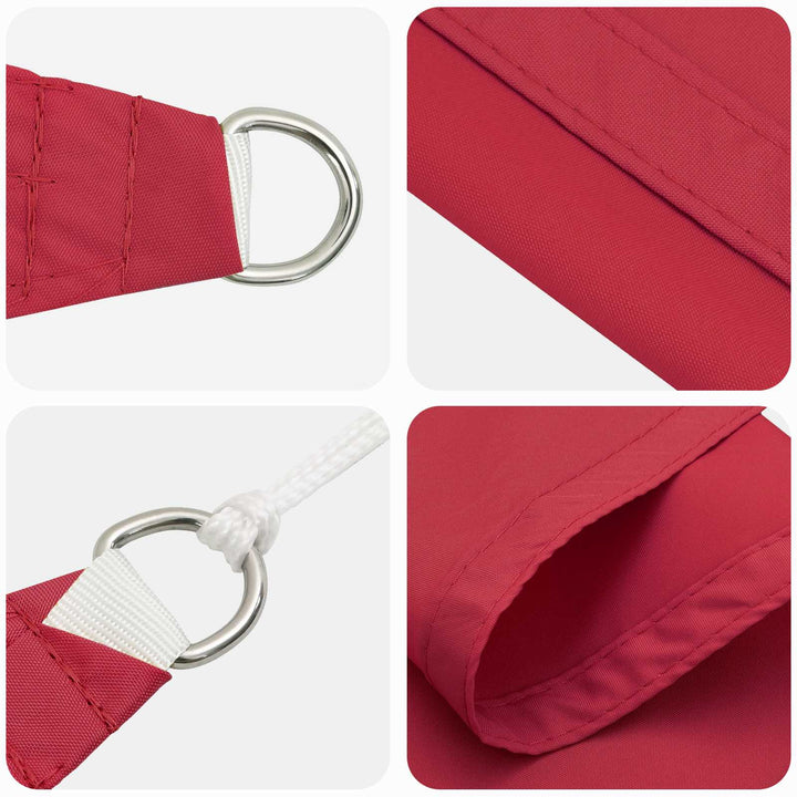 Solskygge sejl Rød 6 x 2 m 100% polyester Oxford