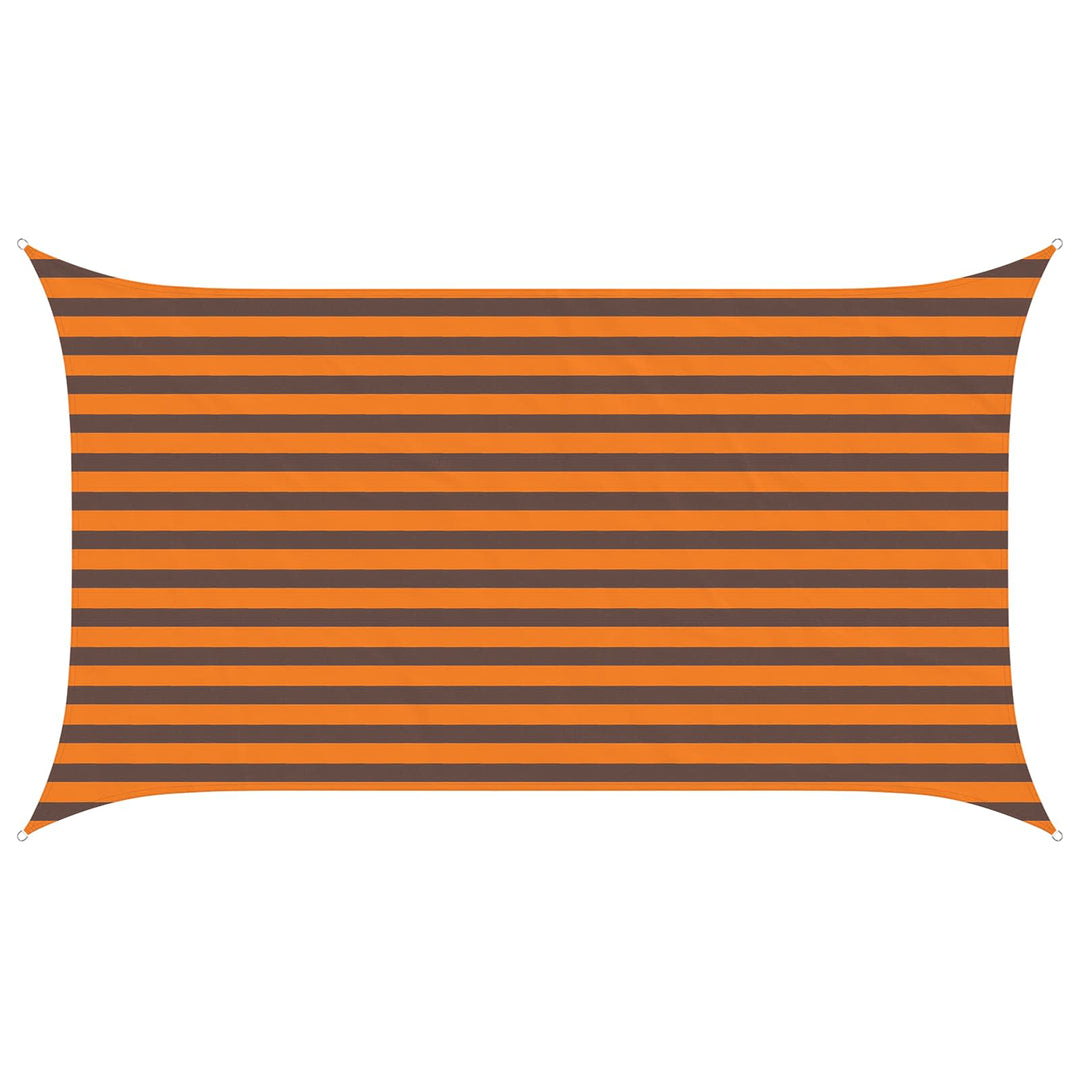 Solskygge sejl Orange og Brun 3,5 x 2 m 100% polyester Oxford