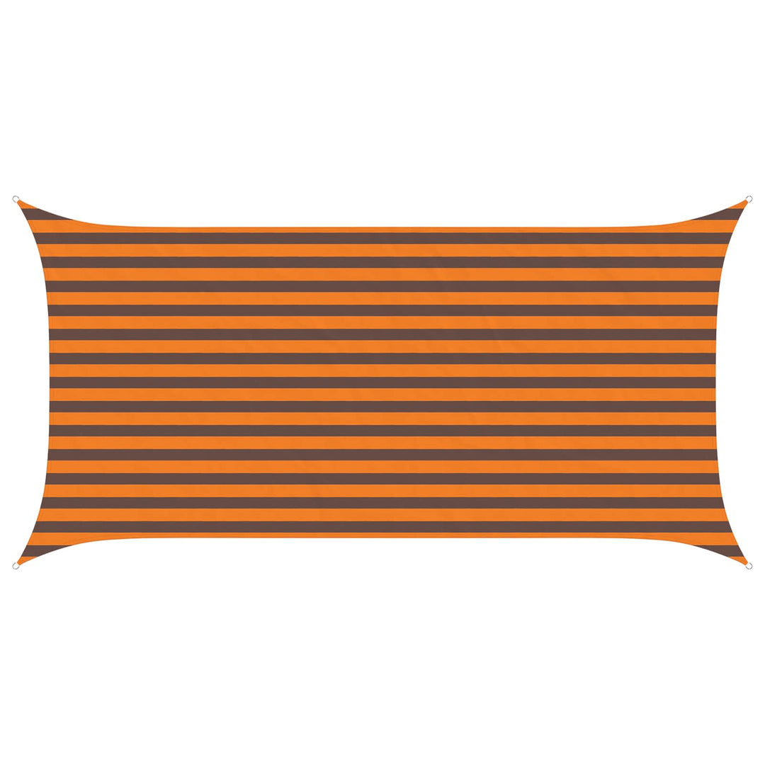 Solskygge sejl Orange og Brun 4 x 2 m 100% polyester Oxford