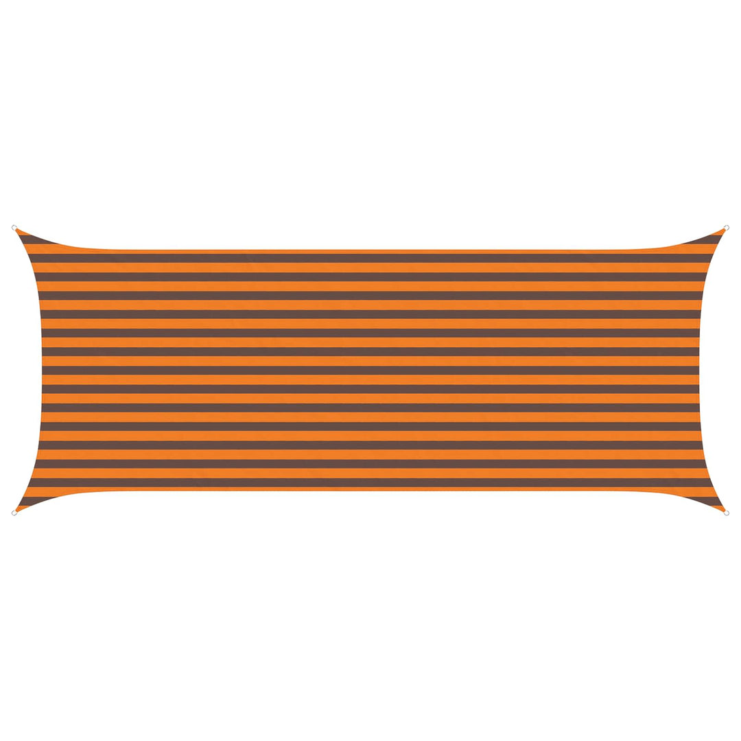 Solskygge sejl Orange og Brun 5 x 2 m 100% polyester Oxford