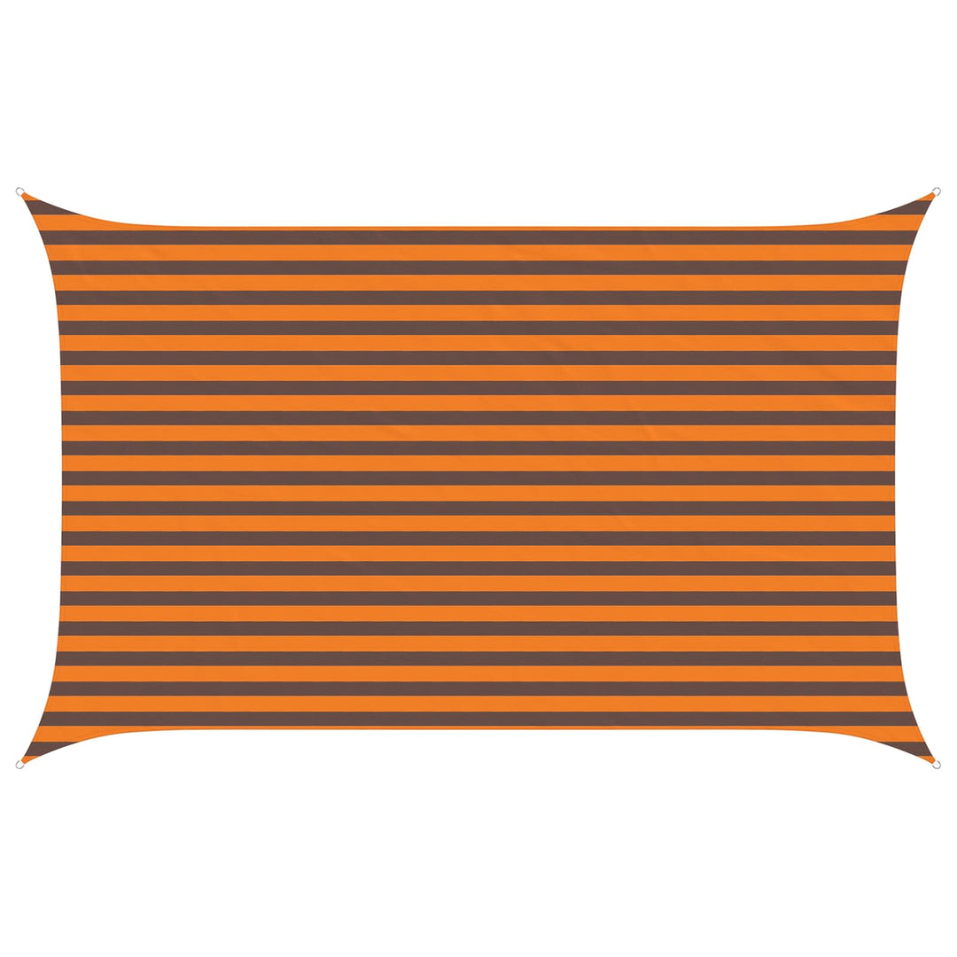 Solskygge sejl Orange og Brun 4 x 2,5 m 100% polyester Oxford