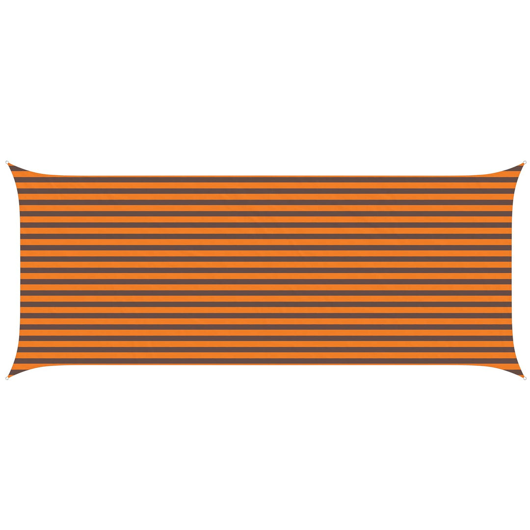 Solskygge sejl Orange og Brun 6 x 2,5 m 100% polyester Oxford