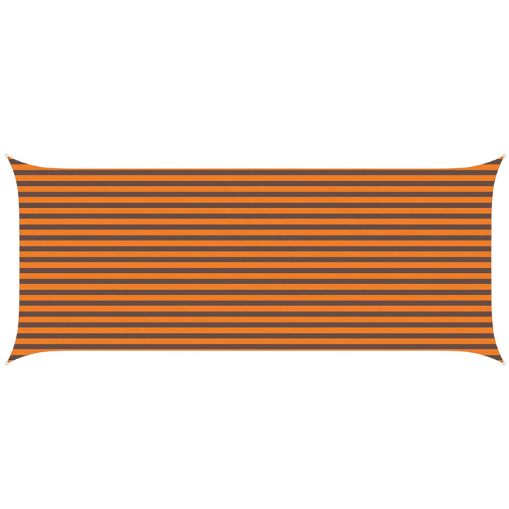 Solskygge sejl Orange og Brun 6 x 2,5 m 100% polyester Oxford