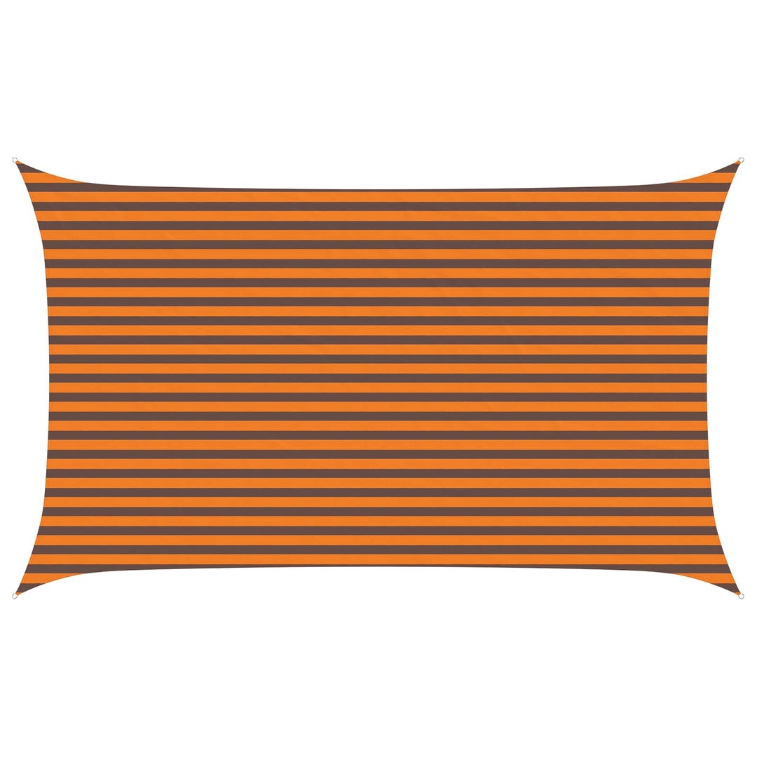 Solskygge sejl Orange og Brun 5 x 3 m 100% polyester Oxford