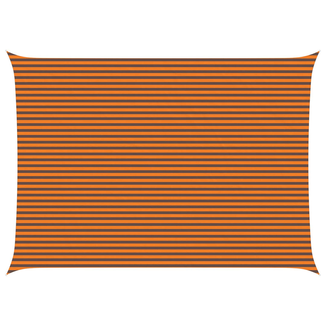 Solskygge sejl Orange og Brun 7 x 5 m 100% polyester Oxford