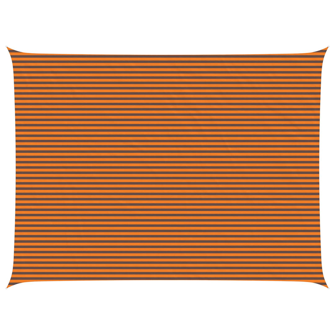 Solskygge sejl Orange og Brun 8 x 6 m 100% polyester Oxford