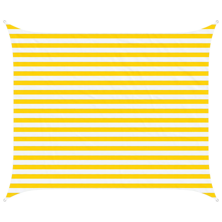 Solskygge sejl Gul og Hvid 2,5 x 3 m 100% polyester Oxford