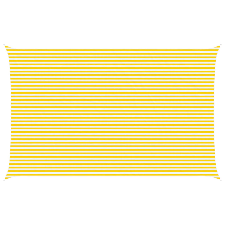 Solskygge sejl Gul og Hvid 8 x 5 m 100% polyester Oxford