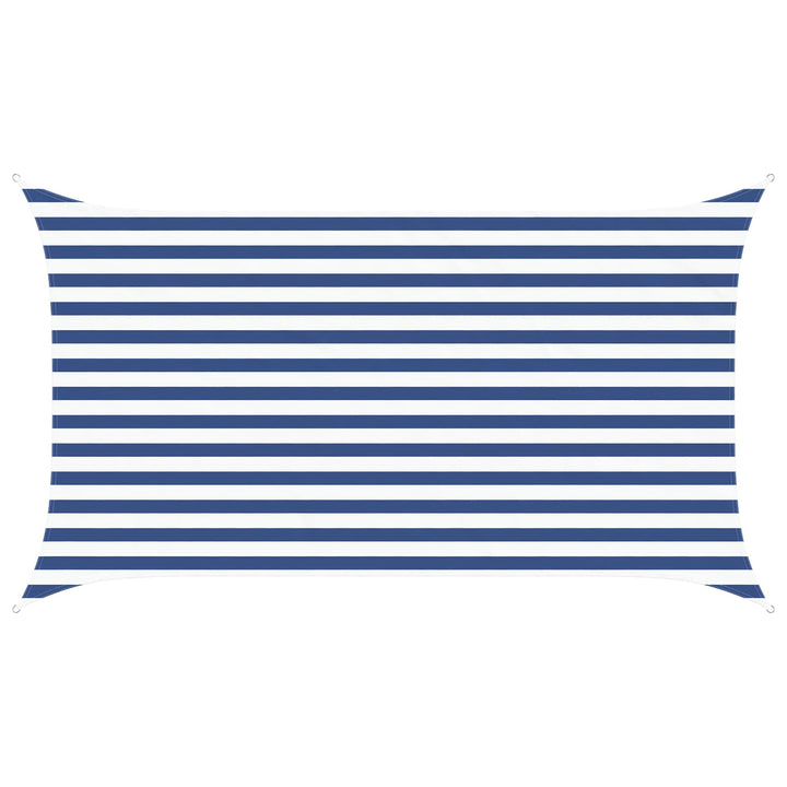 Solskygge sejl Blå og Hvid 3,5 x 2 m 100% polyester Oxford