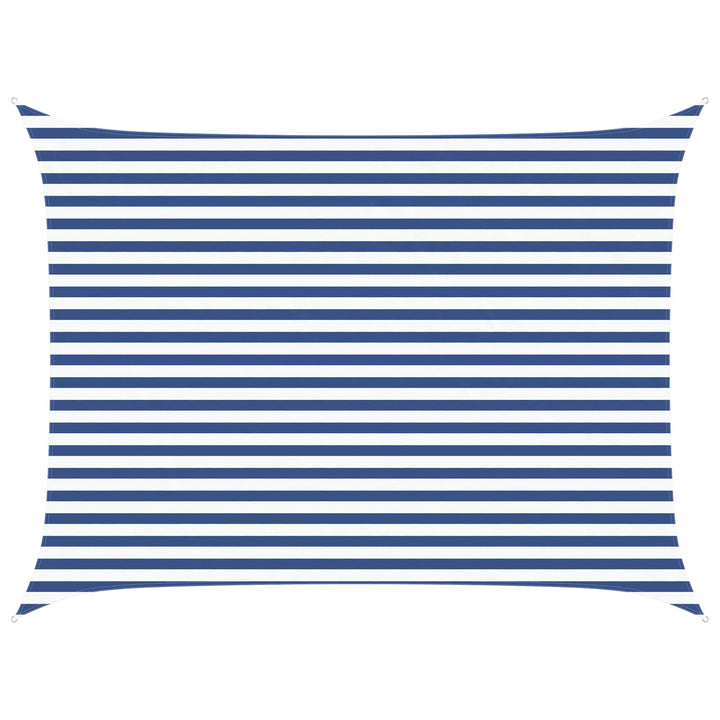 Solskygge sejl Blå og Hvid 4 × 3 m 100% polyester Oxford