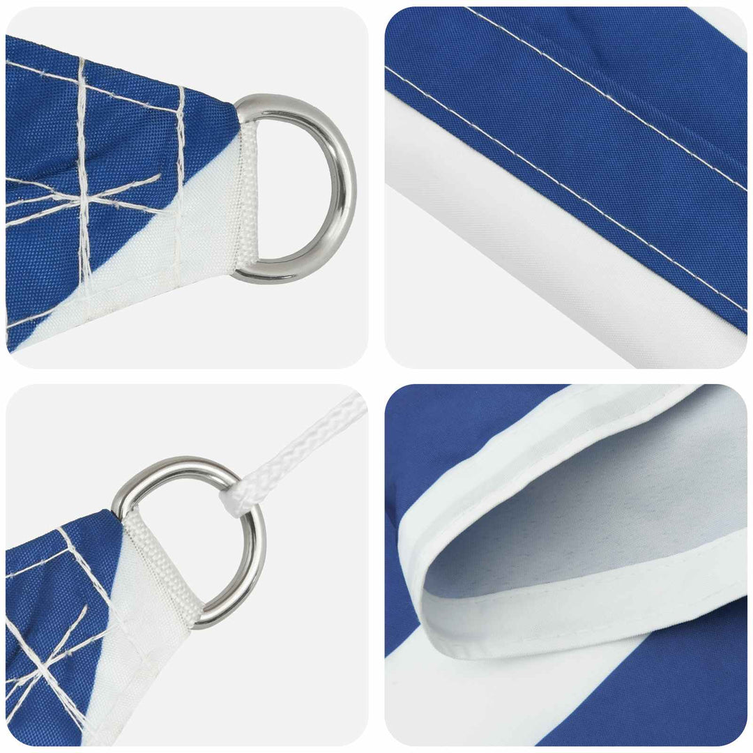 Solskygge sejl Blå og Hvid 4,5 x 3 m 100% polyester Oxford