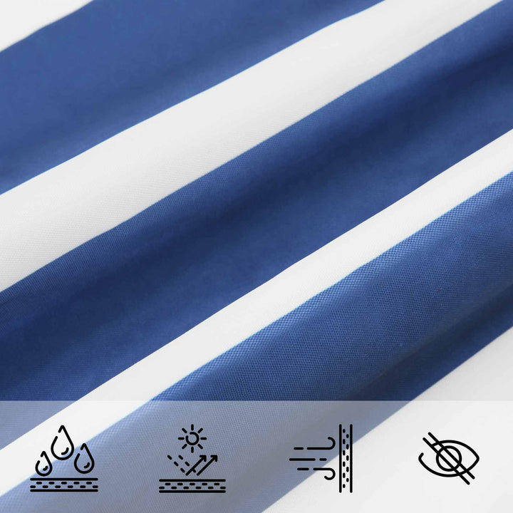 Solskygge sejl Blå og Hvid 4,5 x 3 m 100% polyester Oxford