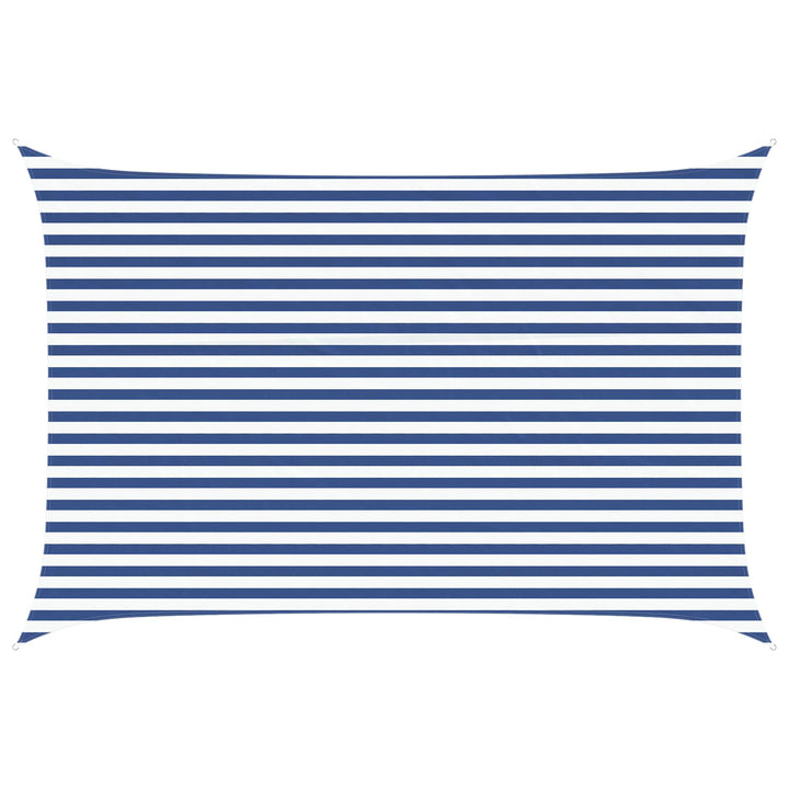 Solskygge sejl Blå og Hvid 4,5 x 3 m 100% polyester Oxford