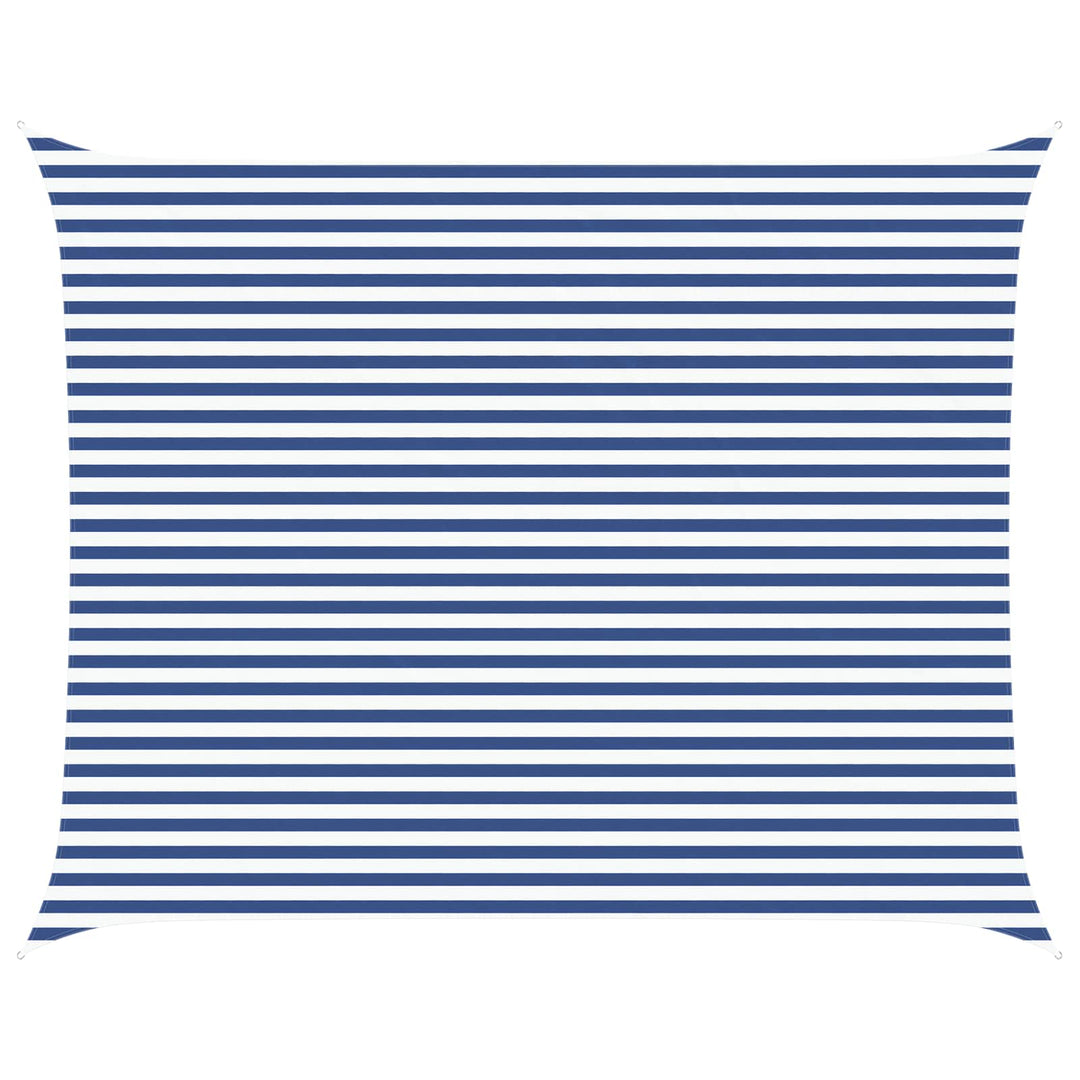 Solskygge sejl Blå og Hvid 5 x 4 m 100% polyester Oxford