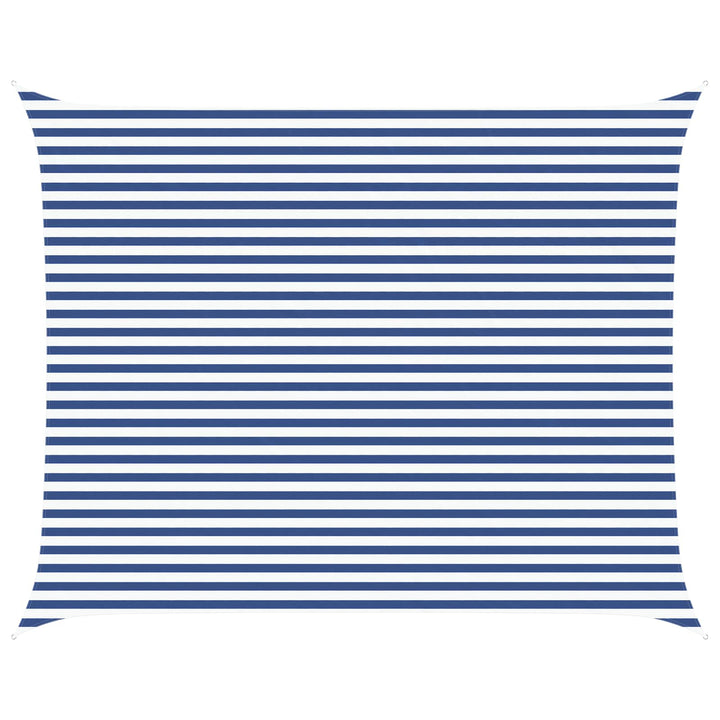 Solskygge sejl Blå og Hvid 5 x 4 m 100% polyester Oxford