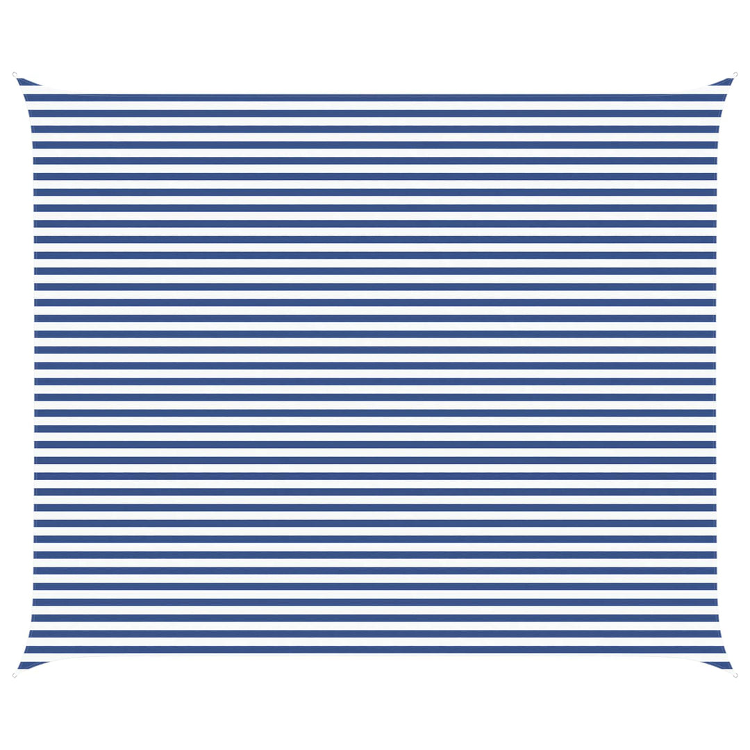 Solskygge sejl Blå og Hvid 6 x 5 m 100% polyester Oxford