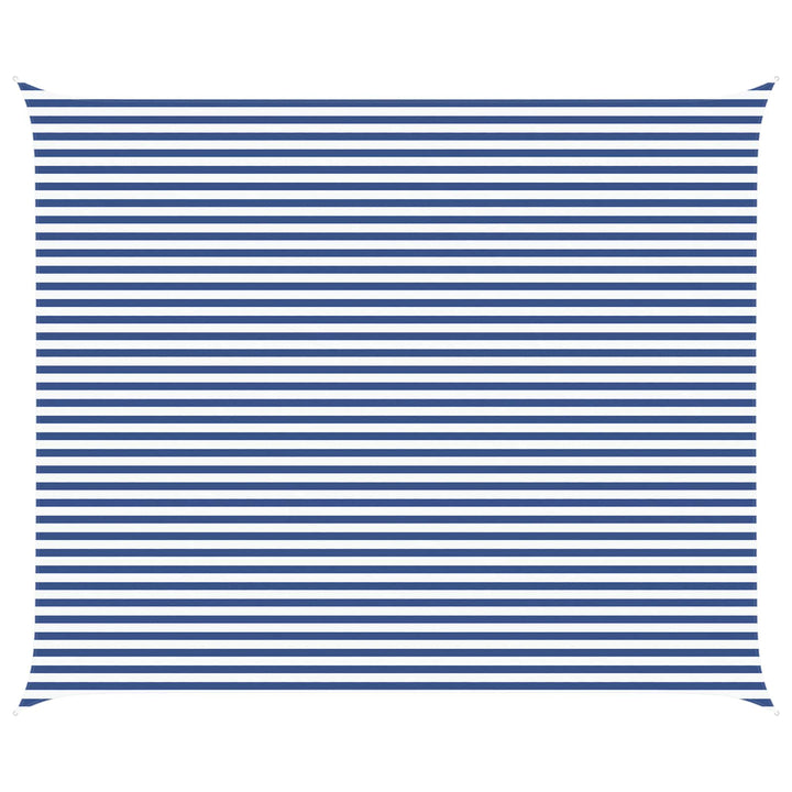 Solskygge sejl Blå og Hvid 6 x 5 m 100% polyester Oxford
