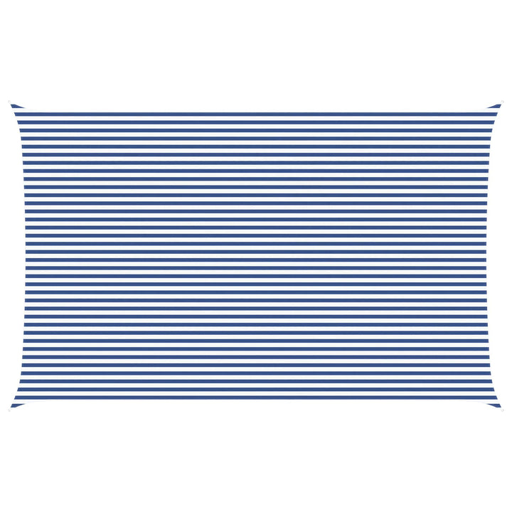Solskygge sejl Blå og Hvid 8 x 5 m 100% polyester Oxford