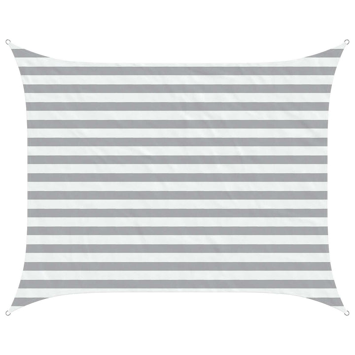 Solskygge sejl Lys Grå og Hvid 2 x 2,5 m 100% polyester Oxford