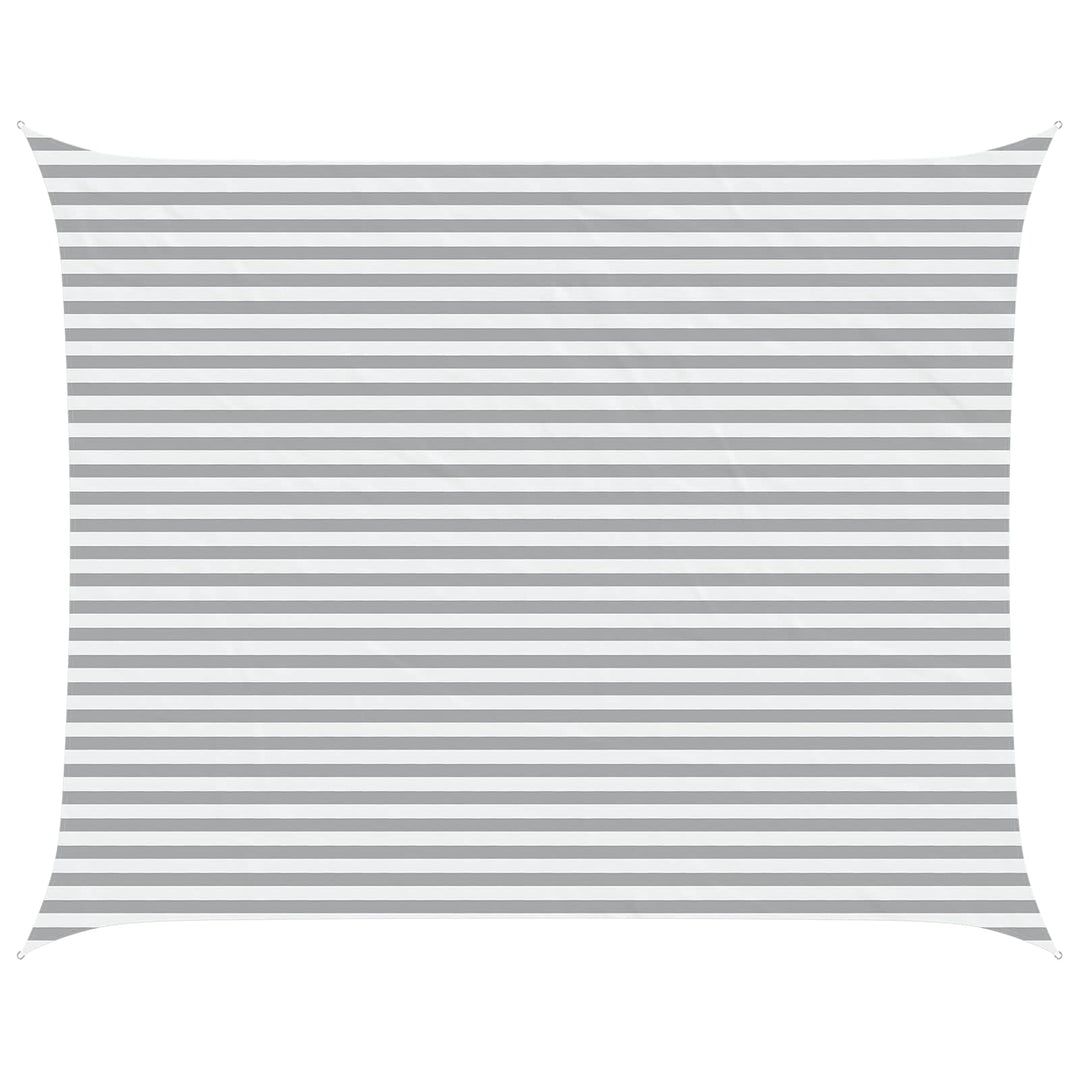 Solskygge sejl Lys Grå og Hvid 5 x 4 m 100% polyester Oxford