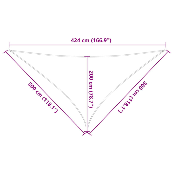 Solskygge sejl Orange og Brun 3 x 3 x 4,24 m