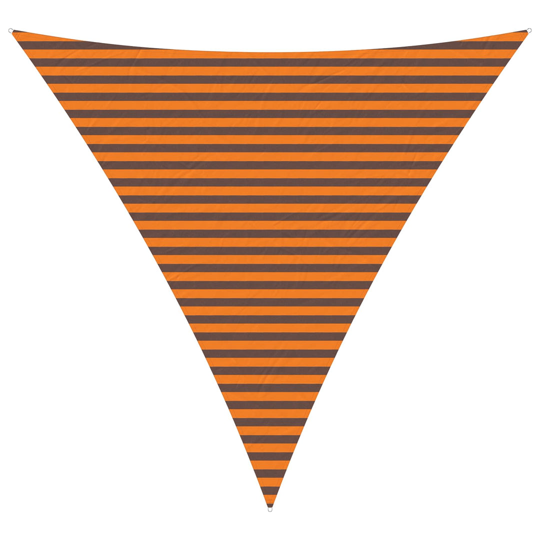 Solskygge sejl Orange og Brun 4 x 4 x 4 m 100% polyester Oxford