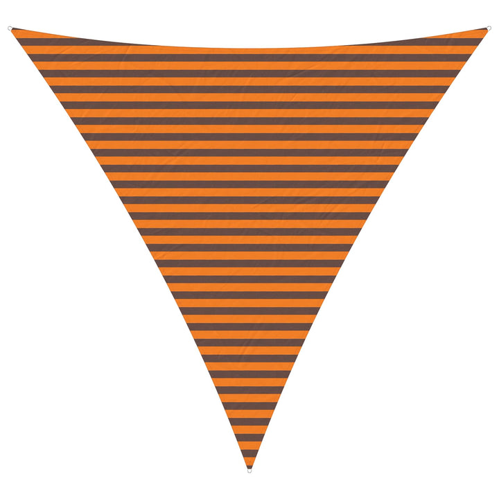 Solskygge sejl Orange og Brun 4 x 4 x 4 m 100% polyester Oxford