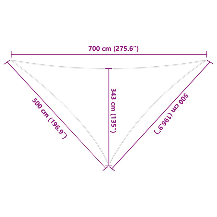 Solskygge sejl Gul og Hvid 7 x 5 x 5 m 100% polyester Oxford