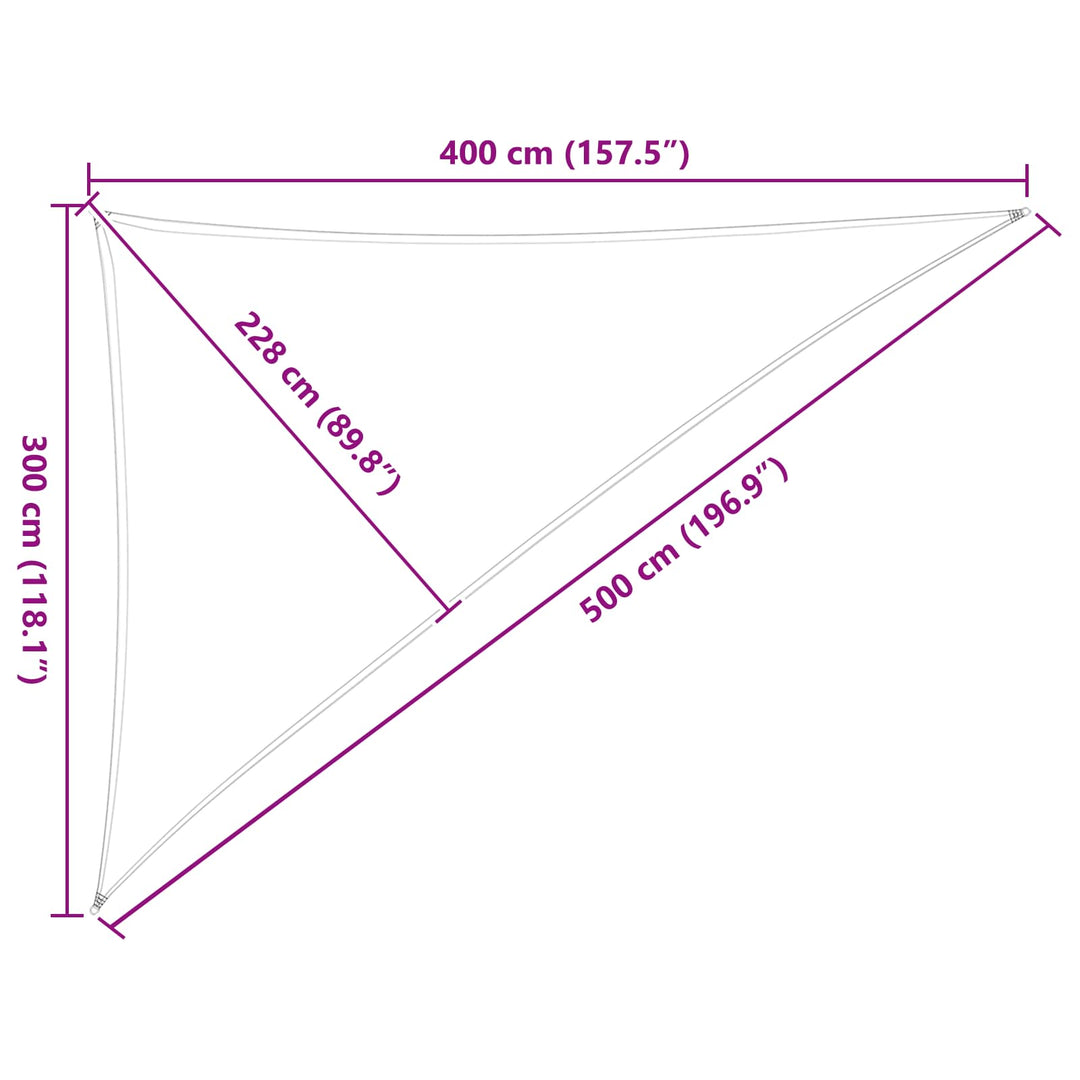 Solskygge sejl Gul og Hvid 3 x 4 x 5 m 100% polyester Oxford