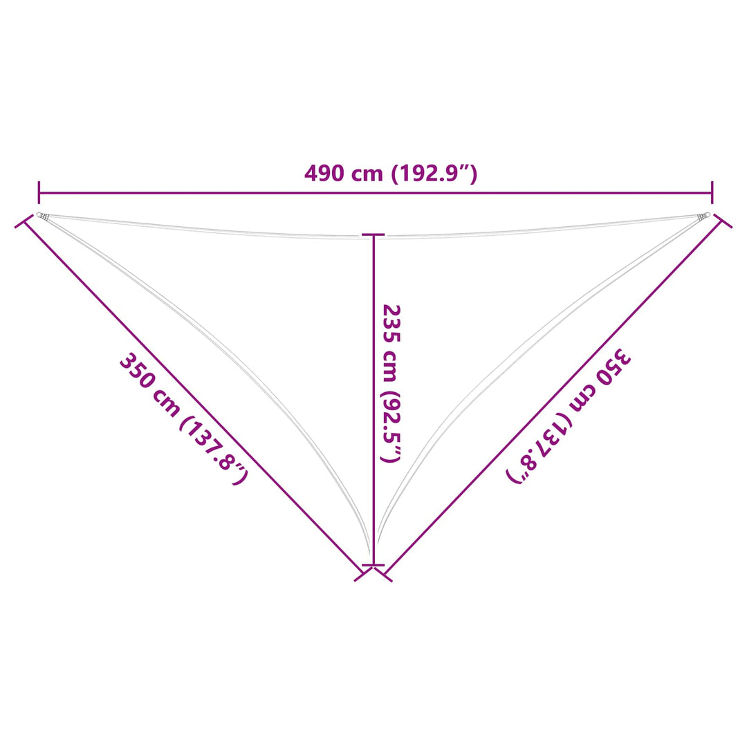 Solskygge sejl Gul og Hvid 3,5 x 3,5 x 4,9 m