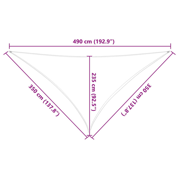 Solskygge sejl Gul og Hvid 3,5 x 3,5 x 4,9 m