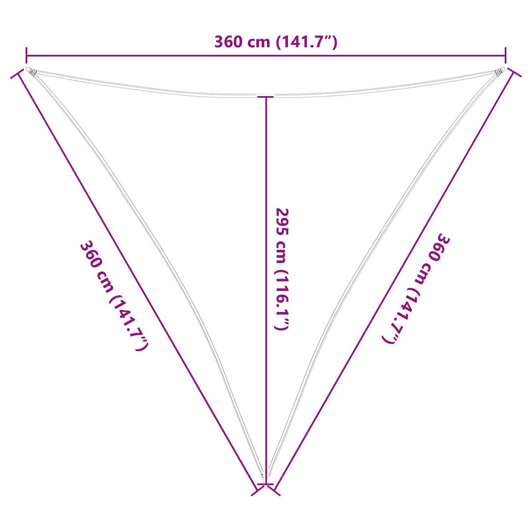 Solskygge sejl Blå og Hvid 3,6 x 3,6 x 3,6 m