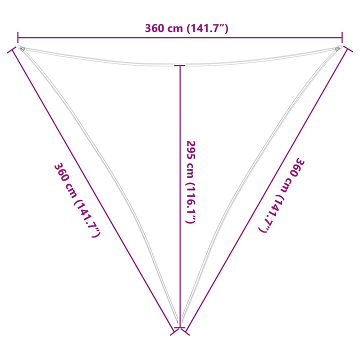 Solskygge sejl Blå og Hvid 3,6 x 3,6 x 3,6 m