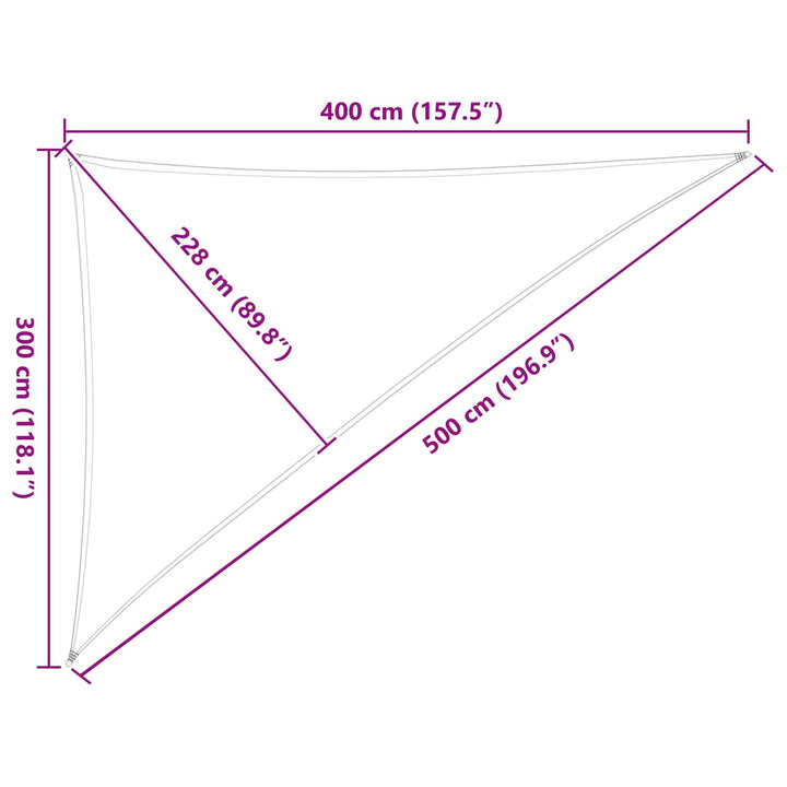 Solskygge sejl Blå og Hvid 3 x 4 x 5 m 100% polyester Oxford