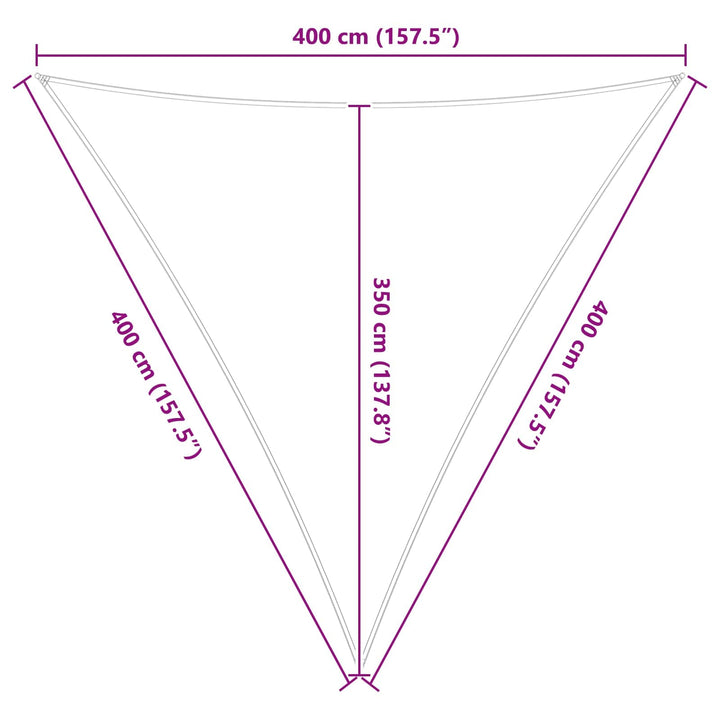 Solskygge sejl Blå og Hvid 4 x 4 x 4 m 100% polyester Oxford